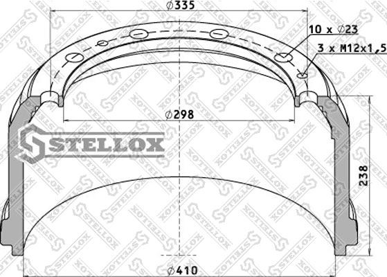 Stellox 85-00173-SX - Тормозной барабан autodnr.net
