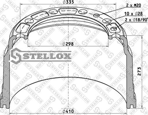 Stellox 85-00175-SX - Тормозной барабан avtokuzovplus.com.ua