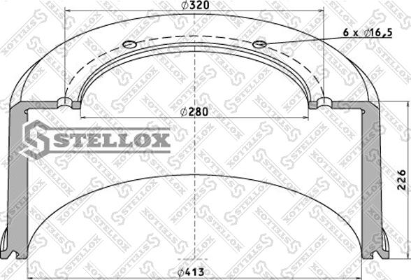 Stellox 85-00200-SX - Гальмівний барабан autocars.com.ua