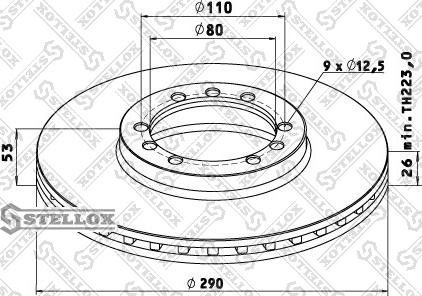 Stellox 85-00717-SX - Гальмівний диск autocars.com.ua