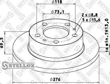 Stellox 85-00718-SX - Тормозной диск autodnr.net