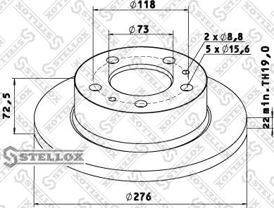 Stellox 85-00719-SX - Тормозной диск avtokuzovplus.com.ua