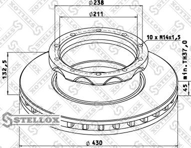 Stellox 85-00728-SX - Гальмівний диск autocars.com.ua