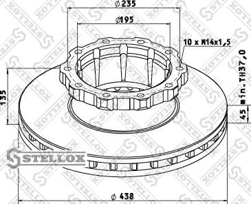 Stellox 85-00729-SX - Гальмівний диск autocars.com.ua