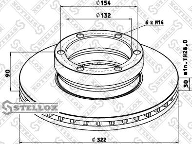 Brembo 09.7322.20 - Гальмівний диск autocars.com.ua