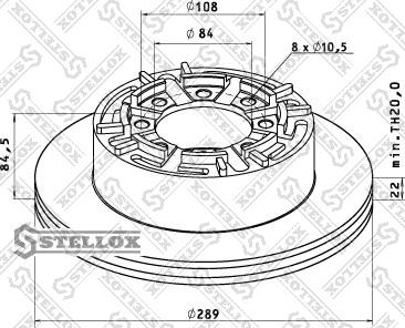 Stellox 85-00737-SX - Тормозной диск avtokuzovplus.com.ua