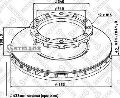 Stellox 85-00742-SX - Тормозной диск avtokuzovplus.com.ua