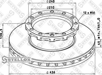 Stellox 85-00743-SX - Гальмівний диск autocars.com.ua