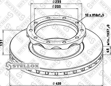 Stellox 85-00752-SX - Тормозной диск autodnr.net