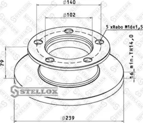Stellox 85-00761-SX - Гальмівний диск autocars.com.ua