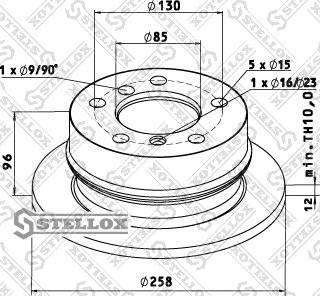 Stellox 85-00762-SX - Гальмівний диск autocars.com.ua