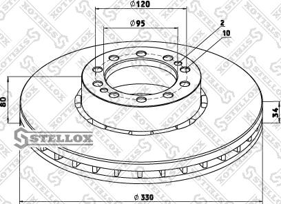 Stellox 85-00777-SX - Тормозной диск avtokuzovplus.com.ua