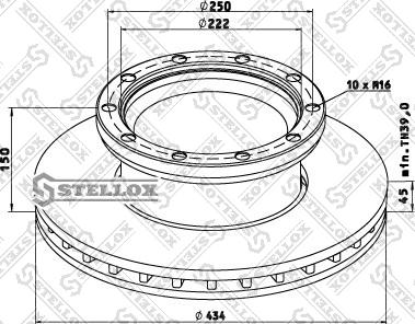 Stellox 85-00791-SX - Гальмівний диск autocars.com.ua