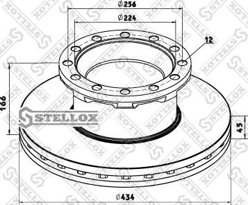 Stellox 85-00792-SX - Гальмівний диск autocars.com.ua