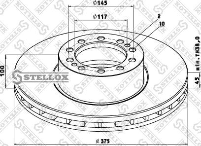 Stellox 85-00803-SX - Тормозной диск avtokuzovplus.com.ua