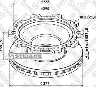 Stellox 85-00805-SX - Гальмівний диск autocars.com.ua