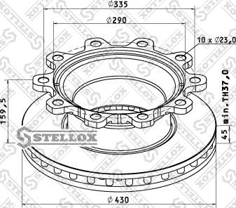 Stellox 85-00809-SX - Тормозной диск avtokuzovplus.com.ua