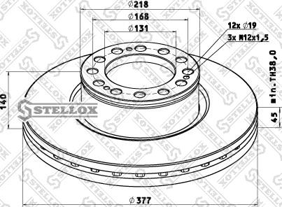 Stellox 85-00813-SX - Гальмівний диск autocars.com.ua