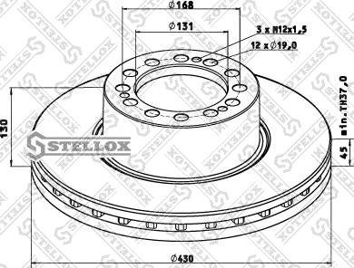 Stellox 85-00815-SX - Гальмівний диск autocars.com.ua