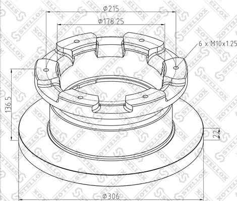 Stellox 85-00820-SX - Тормозной диск avtokuzovplus.com.ua