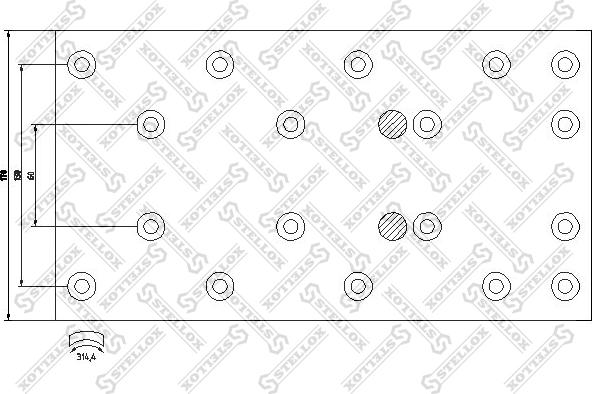 Stellox 85-01016-SX - Комплект тормозных башмаков, барабанные тормоза avtokuzovplus.com.ua