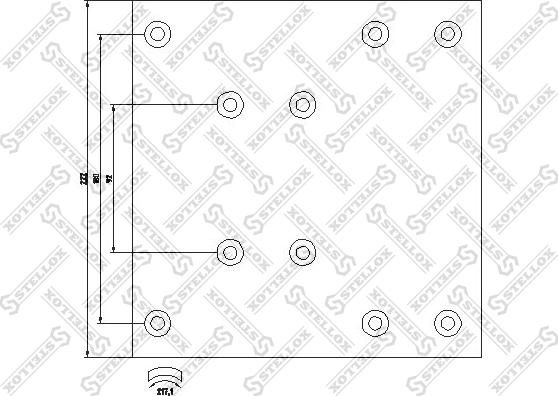 Stellox 85-01043-SX - Комплект тормозных башмаков, барабанные тормоза autodnr.net