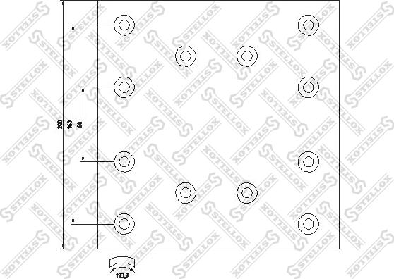 Stellox 85-01055-SX - Комплект тормозных башмаков, барабанные тормоза autodnr.net