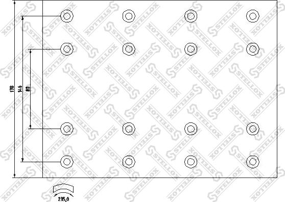 Stellox 85-01085-SX - Комплект тормозных башмаков, барабанные тормоза autodnr.net