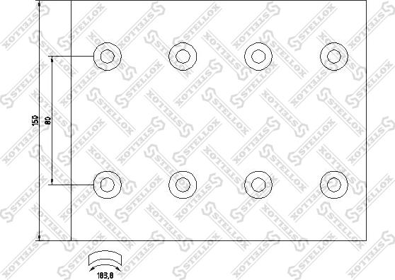 Stellox 85-01093-SX - Комплект тормозных башмаков, барабанные тормоза autodnr.net