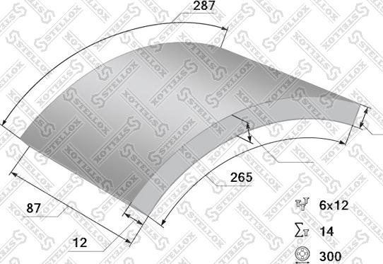 Stellox 85-01126-SX - Комплект тормозных башмаков, барабанные тормоза avtokuzovplus.com.ua