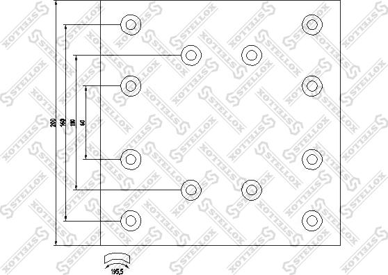 Stellox 85-01249-SX - Комплект тормозных башмаков, барабанные тормоза avtokuzovplus.com.ua