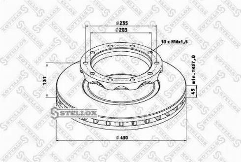 Stellox 85-01266-SX - Гальмівний диск autocars.com.ua