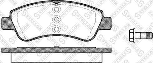 Stellox 851 020L-SX - Гальмівні колодки, дискові гальма autocars.com.ua