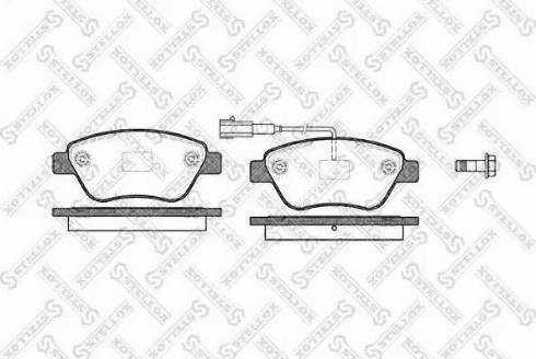 Stellox 869 011L-SX - Гальмівні колодки, дискові гальма autocars.com.ua