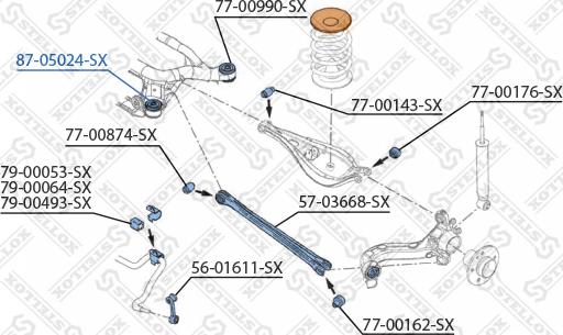 Stellox 87-05024-SX - Ремонтный комплект, рычаг подвески autodnr.net