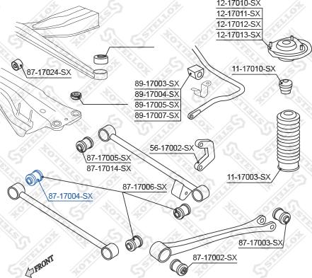 Stellox 87-17004-SX - Сайлентблок, рычаг подвески колеса avtokuzovplus.com.ua