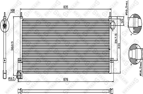 Stellox 87-28001-SX - Конденсатор кондиционера avtokuzovplus.com.ua