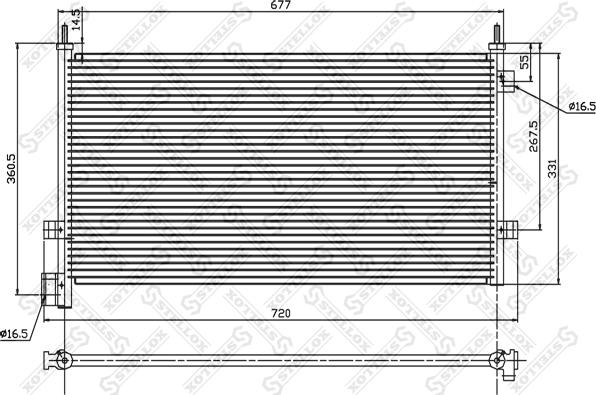 Stellox 87-28007-SX - Конденсатор, кондиціонер autocars.com.ua