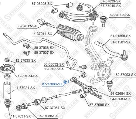 Stellox 87-37089-SX - Сайлентблок, рычаг подвески колеса autodnr.net