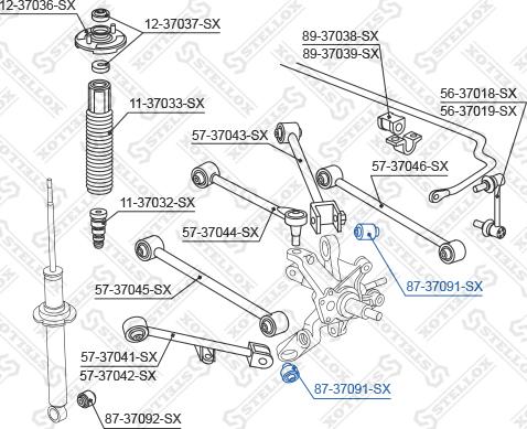 Stellox 87-37091-SX - Сайлентблок, рычаг подвески колеса avtokuzovplus.com.ua