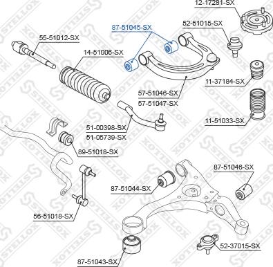 Stellox 87-51045-SX - Сайлентблок, рычаг подвески колеса avtokuzovplus.com.ua