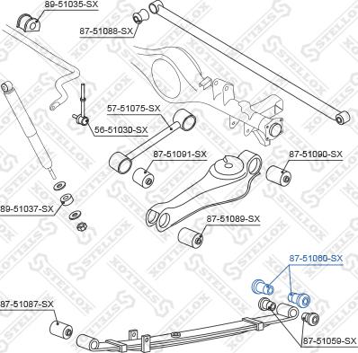 Stellox 87-51060-SX - Сайлентблок, важеля підвіски колеса autocars.com.ua