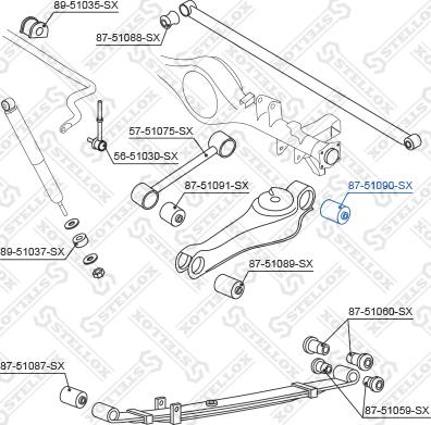 Stellox 87-51090-SX - Сайлентблок, важеля підвіски колеса autocars.com.ua