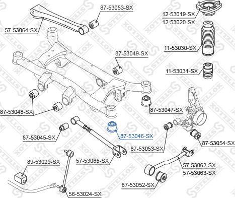 Stellox 87-53046-SX - Сайлентблок, важеля підвіски колеса autocars.com.ua