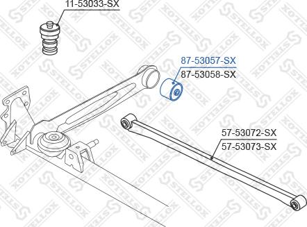 Stellox 87-53057-SX - Сайлентблок, важеля підвіски колеса autocars.com.ua