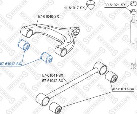 Stellox 87-61012-SX - Сайлентблок, важеля підвіски колеса autocars.com.ua