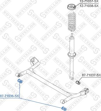 Stellox 87-71036-SX - Втулка, балка моста avtokuzovplus.com.ua