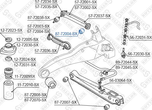 Stellox 87-72004-SX - Сайлентблок, рычаг подвески колеса avtokuzovplus.com.ua