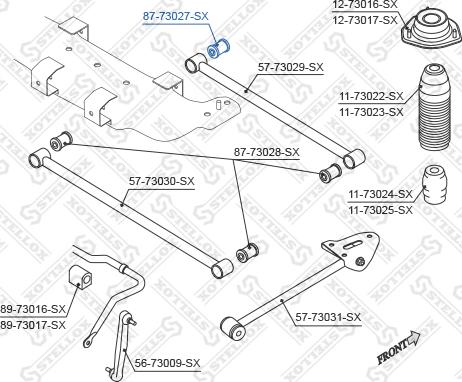 Stellox 87-73027-SX - Сайлентблок, важеля підвіски колеса autocars.com.ua