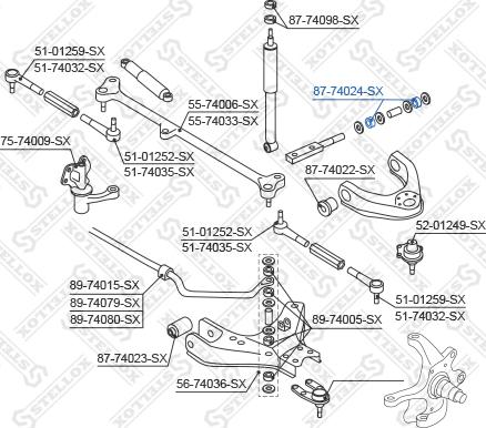 Stellox 87-74024-SX - Сайлентблок, важеля підвіски колеса autocars.com.ua